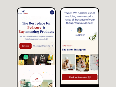 Pedicure Shop Responsive creative uiux ecommerce web responsive haircut website mobile ui mobile uiux pedicure shop website pedicure website responsive reponsive ui uiroll uiux website responsive