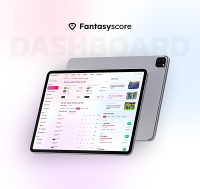 Fantasyscore - Sports Dashboard app cricket dashboard fantasy figma football news sports ui ux
