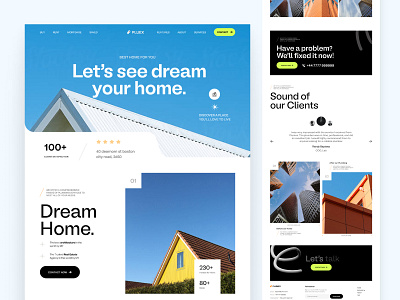 Real Estate Landing Page agency branding clean creative design graphic design landing page minimal modern portfolio property real estate real estate agency residence ui ux web header website