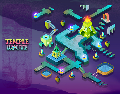 Templeroute art concept art consolegames design game art game ui gameconsole gamedevelopment illustration mobilegames pcgames vector