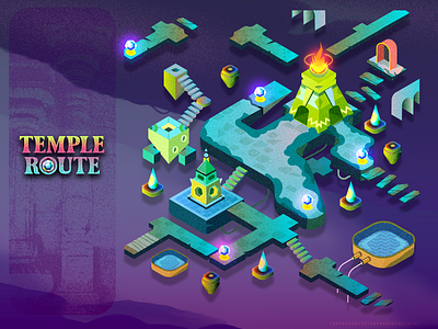 Templeroute art concept art consolegames design game art game ui gameconsole gamedevelopment illustration mobilegames pcgames vector