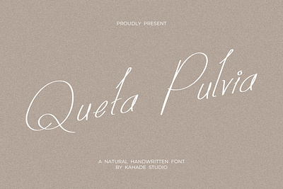 Queta Pulvia | Handwritten Script aesthetic font beauty display elegant romantic script font stylistic typeface ui ui font user interface