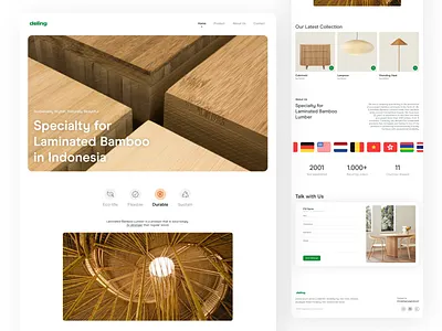 Deling - Landing Page bamboo concept design figma landing page landing page product page saas ui ux web website