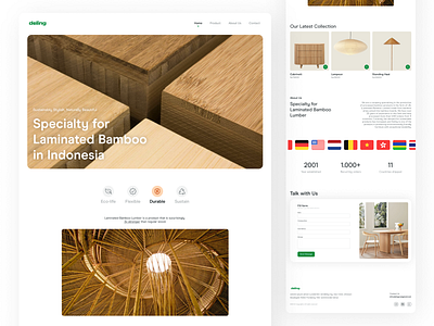 Deling - Landing Page bamboo concept design figma landing page landing page product page saas ui ux web website