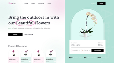 Flower Shopping Website shopping website ui ui design uiux web design