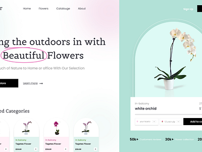Flower Shopping Website shopping website ui ui design uiux web design