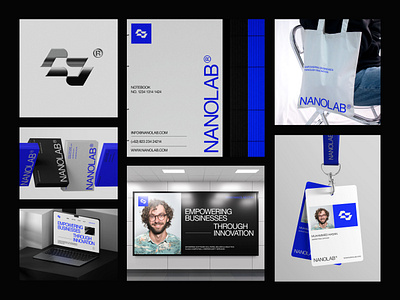 Nanolab - Logo & Visual Identity brand identity branding business design graphic design it logo logo logo design logo designer logomark mark modern logo startup tech tech company tech logo technical technology vector