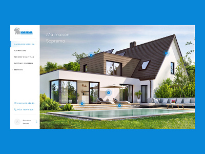 My Soprema Home | Interactive homepage architecture art direction building house interactive photoshop ui webdesign