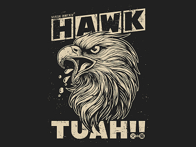 Hawk Tuah graphic design hype