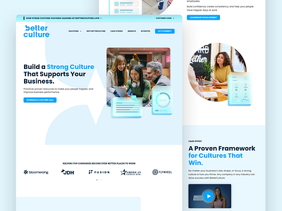 BetterCulture - Home Page blue design graphic design navy ui ux web design website