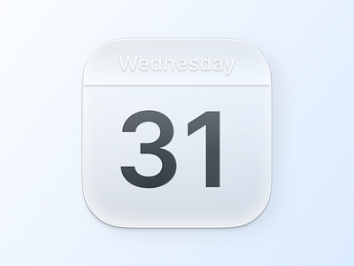 White Calendar calendar day figma icon ios white