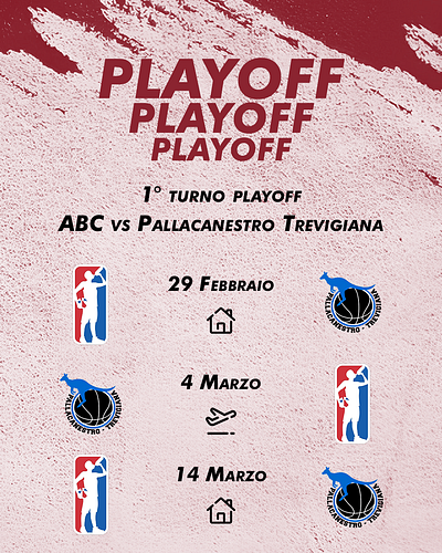 Locandina Basket Playoff ABC graphic design logo