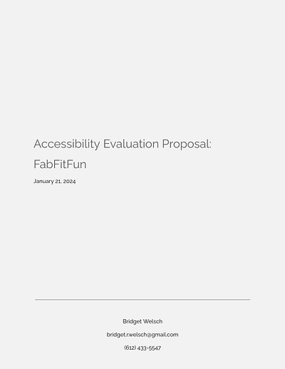 FabFitFun Accessibility Evaluation Proposal (deliverable 1 of 3) accessibility evaluation graduate assignment report ux