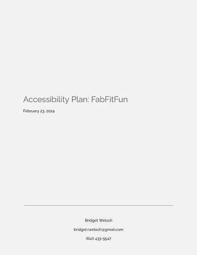 FabFitFun Accessibility Plan (deliverable 3 of 3) accessibility accessibility plan graduate assignment research ux