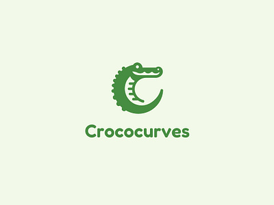 Crococurves Letter C Logo abstract agency brand branding company crocodile design illustration logo vector