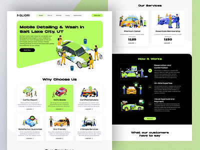 Car Wash Landing page car wash landing page car wash landing page ideas car wash landing page template car wash landing page ui car wash website landing page ui professional landing page sabbiruiux self car wash landing page