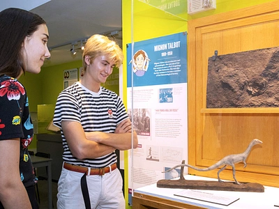 Women in Paleontology Exhibit branding graphic design