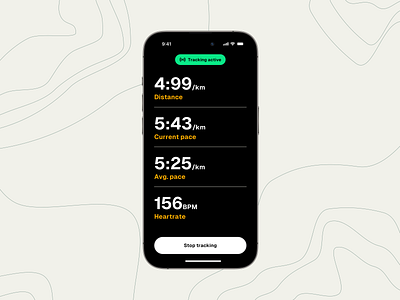 Activity tracking screen activity activity tracking app app design button digital hiking interface outdoor pill product running sport ui