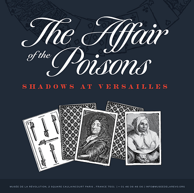 The Affair of the Poisons Exhibit branding graphic design