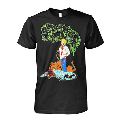 Sanguisugabogg Fred X Scooby Doo Shirt design illustration