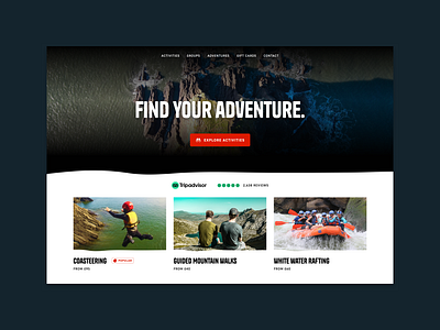Find your adventure adventure ecommerce outdoors responsive shop web web design webflow website