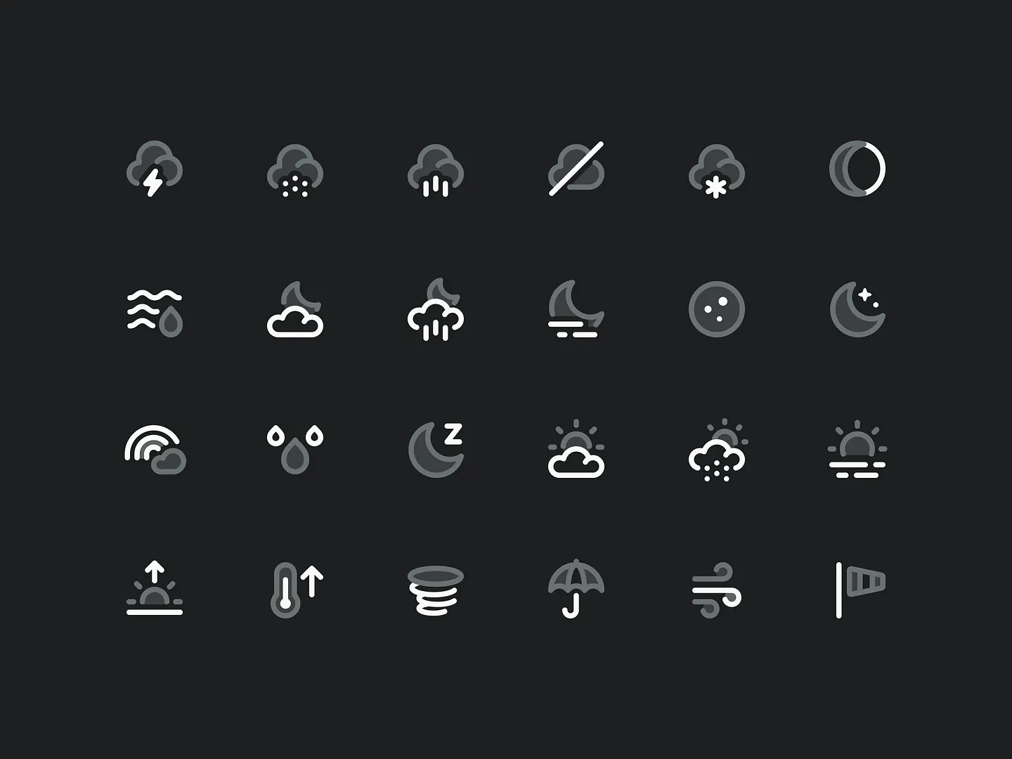 Stylish Weather Icons for Modern Websites