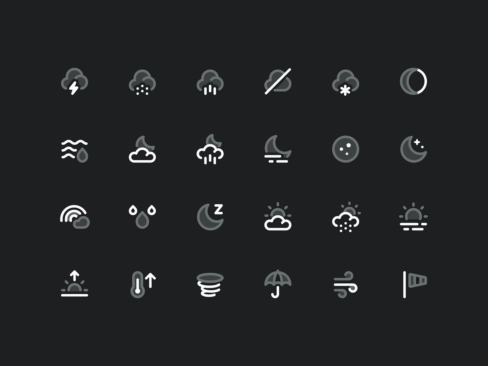 Weather Icons by Sebastiano Guerriero for Nucleo on Dribbble