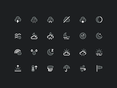 Weather Icons cloud duotone icons rain snow sun weather