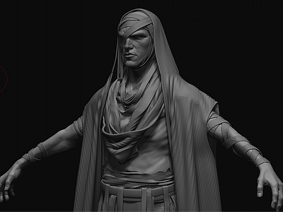 Witcher of the shadows of wisdom - WIP 3d 3d modeling character design design fantasy warrior witch zbrush