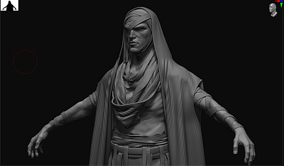 Witcher of the shadows of wisdom - WIP 3d 3d modeling character design design fantasy warrior witch zbrush