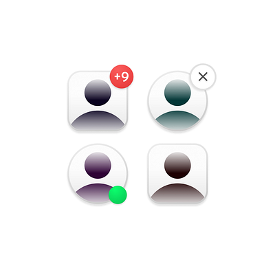 Default avatars UI avatars creative design graphic design illustration placeholders ui uiux user interface
