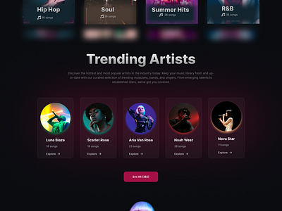 Pride Music Platform figma landing page music online music online music platform platform