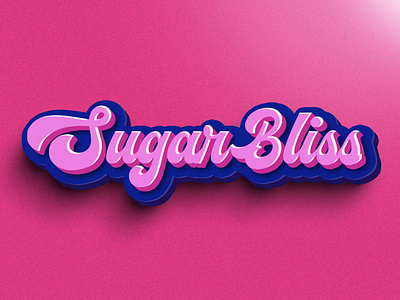 Logo design 3d 3d logo branding graphic design logo logo design logo template pink color logo sugarbliss sugarbliss logo