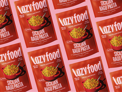 Lazy food rebrand food fooddesign foodpackaging foodstrategy packagingdesign pasta pastapackaging potpackaging pouchpackaging readytoeatfood