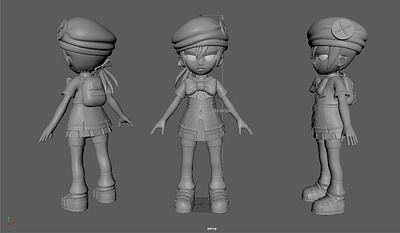 girl (3D) 3d 3d modeling animation artist character design commission open looking for work