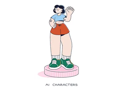 AI (Inspired) Characters ai animation characterdesign cute funny illustration motion graphics