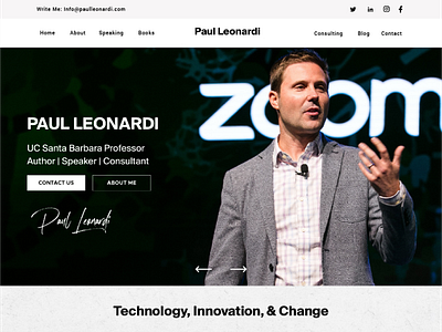 Author/Speaker website UI UX design. branding design graphic design logo typography ui ui design ux ux design web design web development website design