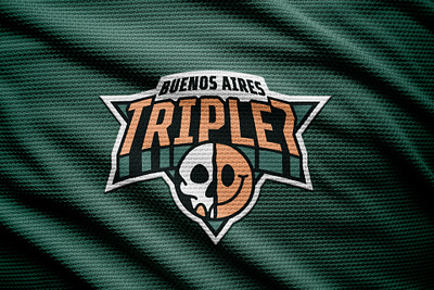 Triple7 Basketball logo badge basketball branding illustration knicks lettering logo new york skull smile