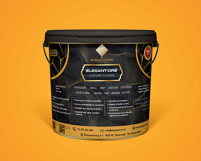 Paint bucket label design branding elegant cire bucket design elegant cire design graphic design label design logo paint bucket design paint mockup design paint bucket label design