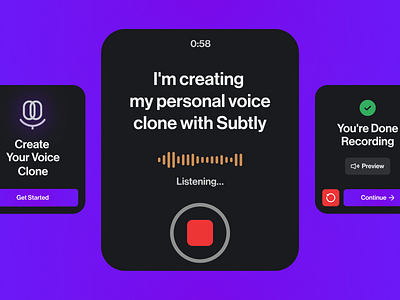 Create your AI Voice Clone • WatchOS ai voice ai voice cloning ui ux watchos