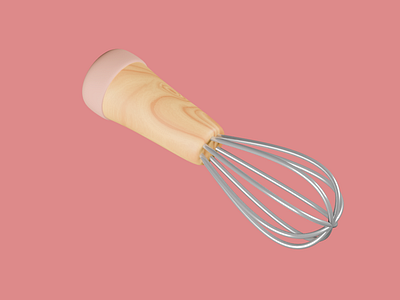 3D balloon wisk icon 3d 3d icon animation baking balloon wisk cook cooking design graphic design icon illustration kitchen ui