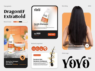 YOYO Cosmetics - Branding animation beauty branding cosmetic fashion haircare brand label design logo design new brand packaging social media post