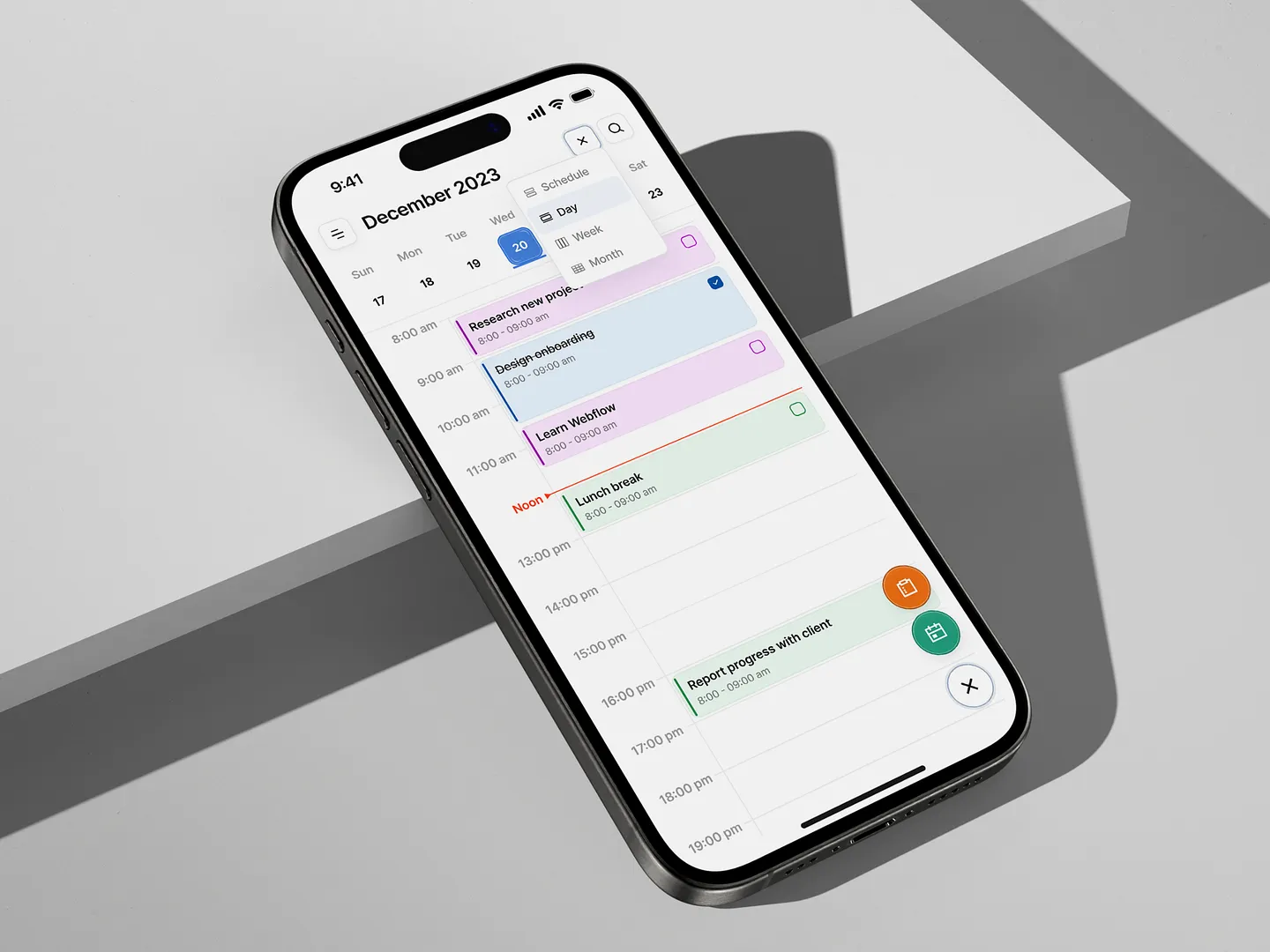 Innovative Calendar View Design for Mobile Apps