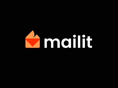 mailit automation branding email fire flame hot lit logo logorilla mail mark message