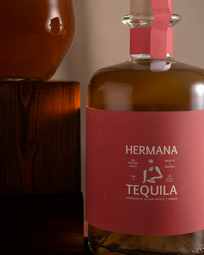 Hermana Tequila - Logo Mockup branding design graphic design illustration logo logo design mockup packaging design photography product design typography