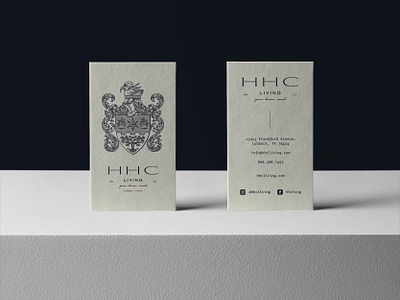 HHC Living Business Card Mockup brand design brand identity branding branding design business card business card design business cards business stationery coat of arms hand drawn identity design logo logo design luxury mockup stationary stationery stationery design vintage visual identity