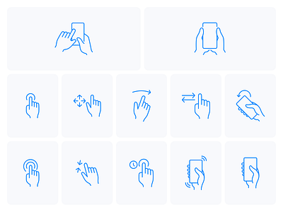 Mobile Gestures android gesture icon illustration ios mobile