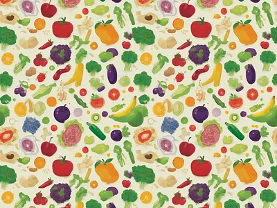 Nutrient Pattern 🍅 🥦 🥕 ai generative nutrient pattern