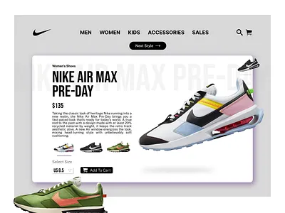 Website Landing Page Design 2024 anima animation branding design landing page nayeem nike shoe trending ui uiux webdesign website