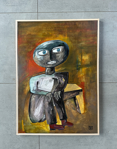 Očekávání ..., akryl na plátně, 70 x 50 cm, 2024, Zdeněk Duroň